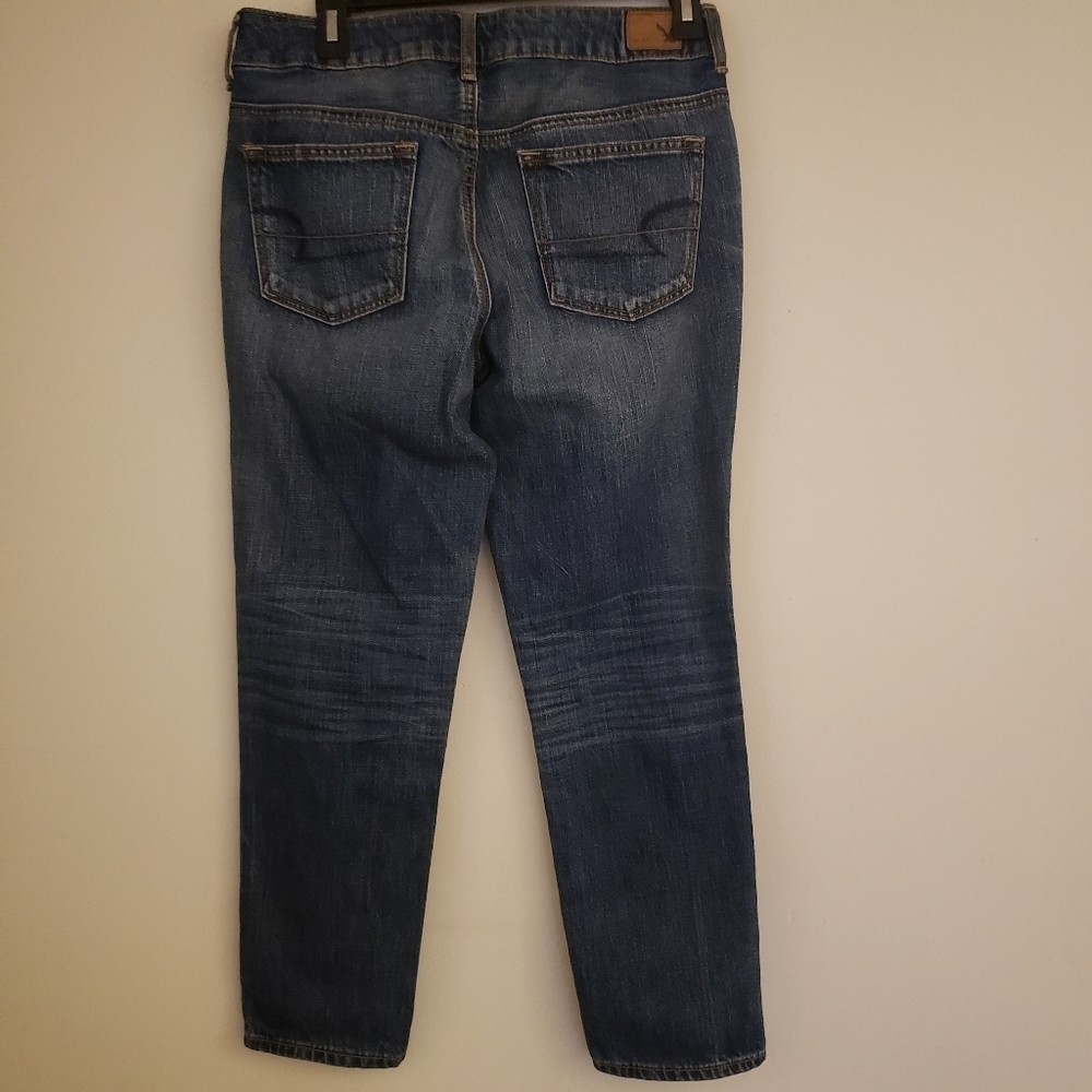 American Eagle Distressed Patchwork Button Fly Je… - image 7